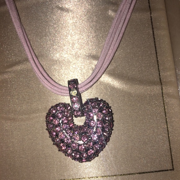 NWT Erica Lyons Pink Heart Pendant Necklace Set - Picture 2 of 3